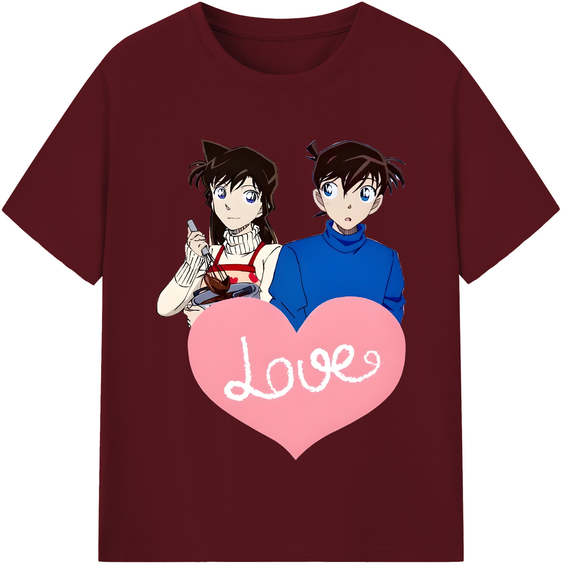 （画像用） 名探偵コナン 毛利 蘭 もうり らん、モーリ ラン Detective Conan Rachel Moore 綿100％半袖Tシャツ（フロントプリント）
